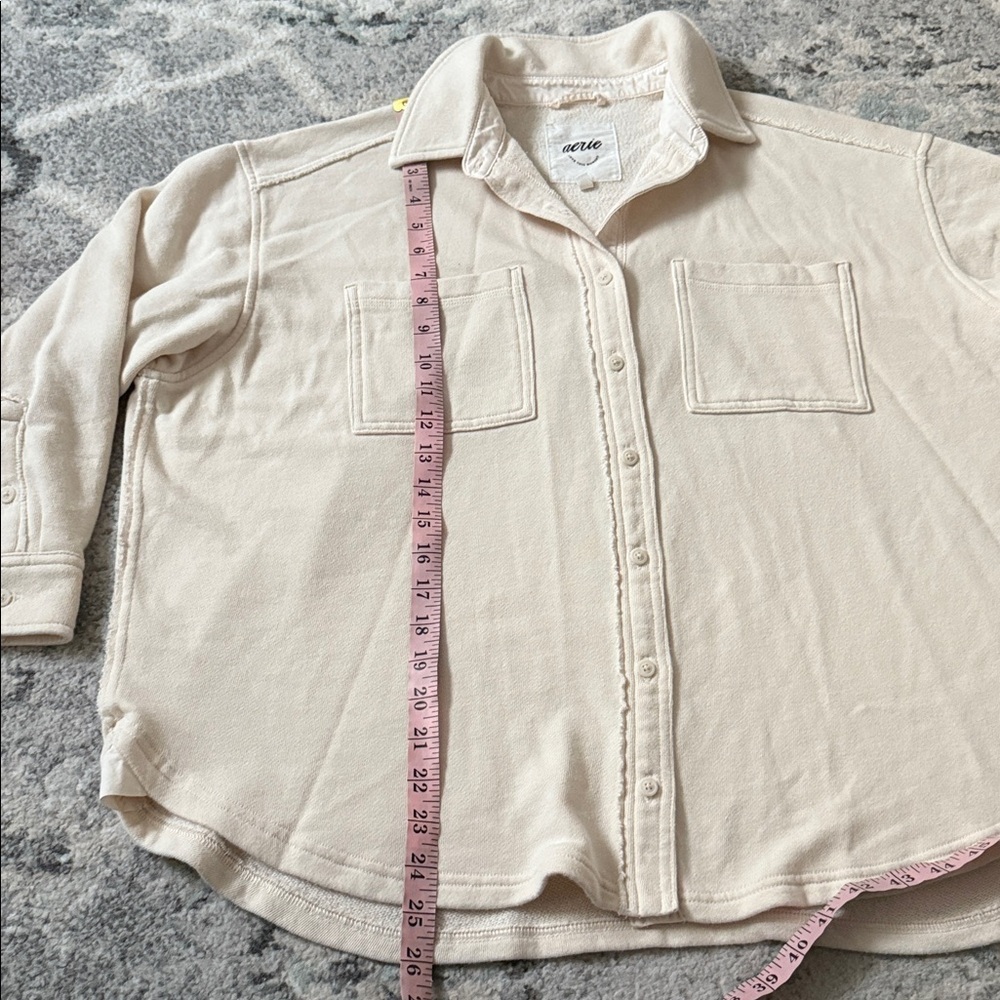 Aerie Cream Oversized Button Down - Picture 7 of 10